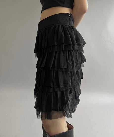 【USED】 Cubus Tiered Mini Skirt /240729-013