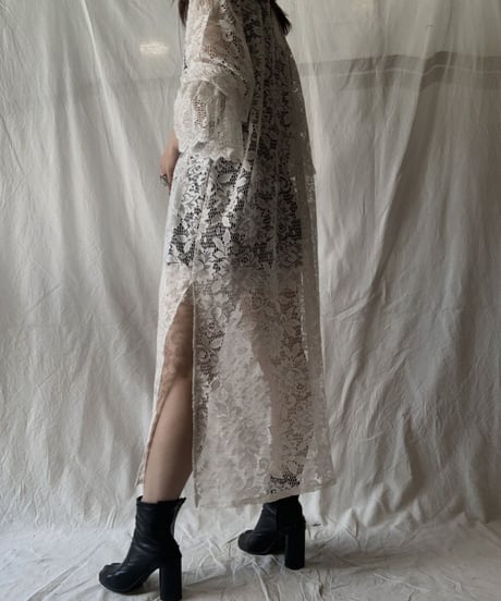 【RE;CIRCLE】 RE Lace L/S Open Front One-piece①/210611-029