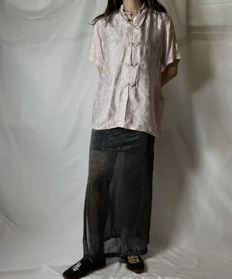 【USED】 Silk Chinese Shirt② /210805-035