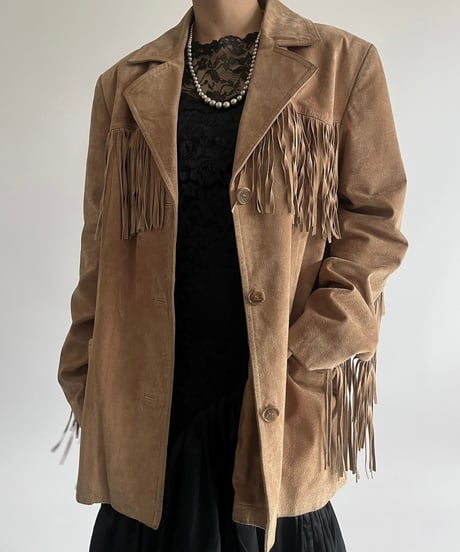 【USED】  Suede Fringe Jacket /250301-013