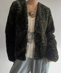 【USED】 Tally Weijl Leopard Patterned Fake Fur Jacket /241207-015