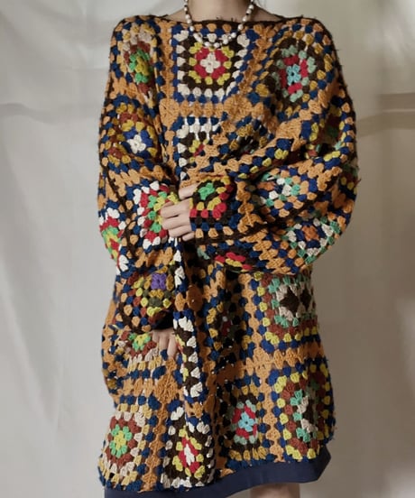 【RE;CIRCLE】 RE Granny Knit L/S Top/210917-012