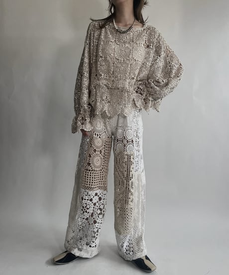 【RE;CIRCLE】 RE Crochet Top / 220623-014