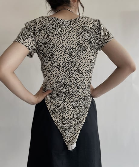 【USED】 Short Sleeved Leopard Leotard / 220604-030