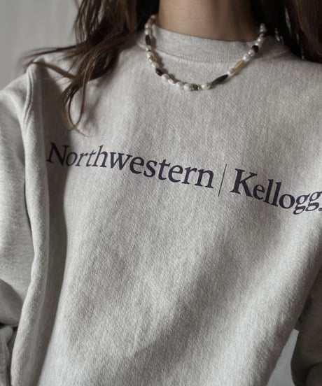 【USED】  Champion Reverse Weave Sweat North western /Kellog/211116-027