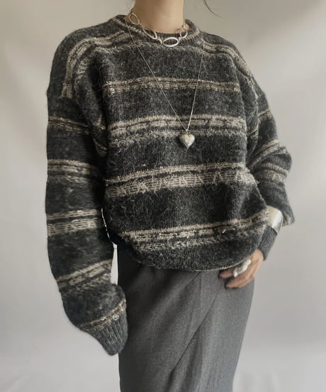 【USED】 Made in ITALY Wool Knit Top / 231028-005