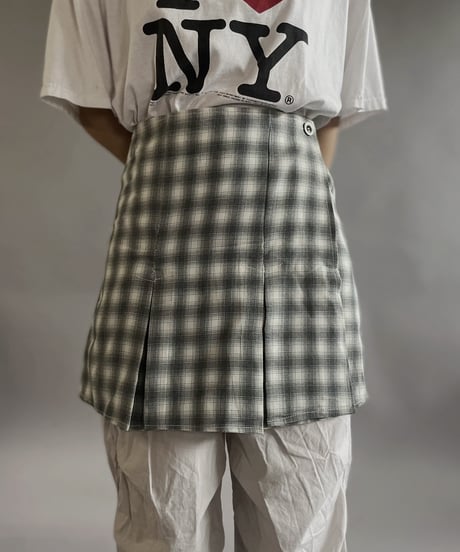 【USED 】Check Patterned Mini Skirt/ 240505-027