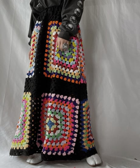 【RE;CIRCLE】 RE Granny Knit Long Skirt②/211014-013
