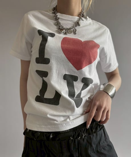【USED】 RESIZED FRUIT OF THE LOOM I♡LV T-Shirt / 260627-013