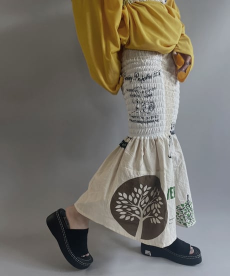 【RE;CIRCLE】RE Eco-Friendly Bag Shirring Skirt/ 230727-002