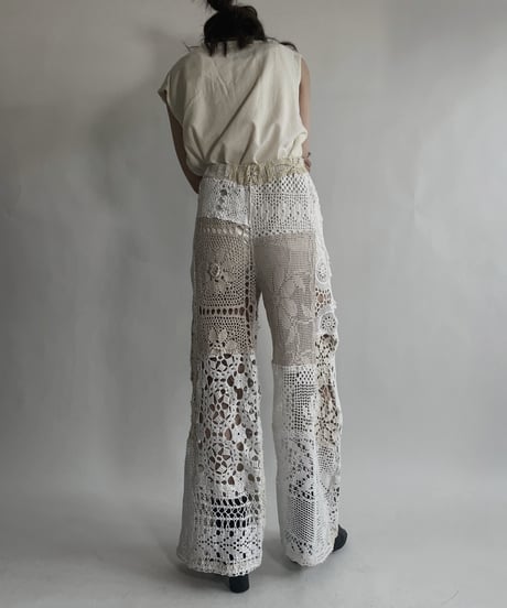 【RE;CIRCLE】 RE Crochet Patchwork Pants / 220623-026