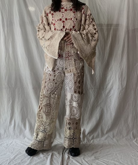 【RE;CIRCLE】 RE Crocket Patchwork Pants①/210521-057