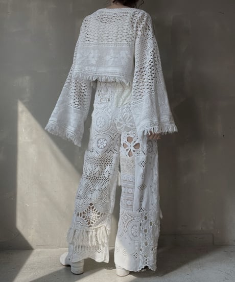 【RE;CIRCLE】 RE Crochet L/S Top①/20220317-001