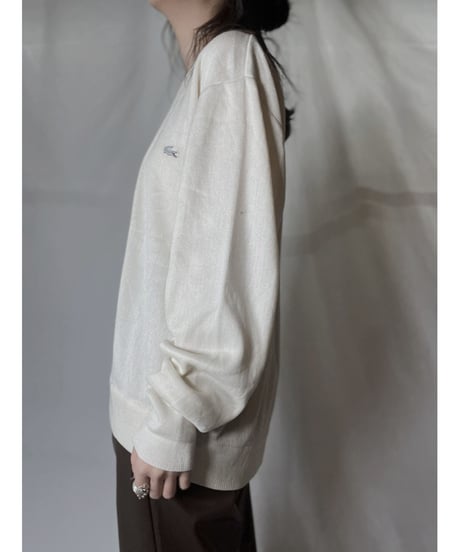 【USED】 LACOSTE Acrylic Knit Cardigan  ① / 220111-001
