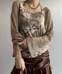 【USED】 YESSICA Mesh Sleeve Design Top  /251012-001