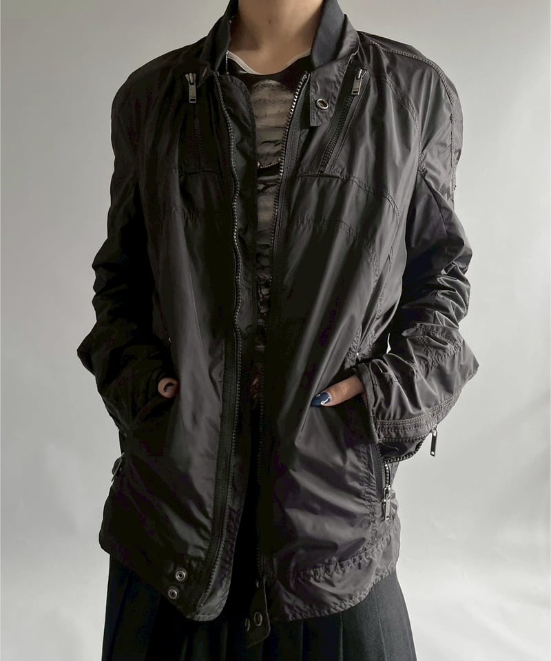 USED】 DIESEL Multi Zip Design Nylon Jacket/MS2