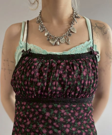 【USED】 Flower Pattern Camisole One-Piece / 260622-018