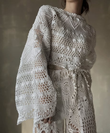 【RE;CIRCLE】 RE Crochet L/S Top②/20220317-002