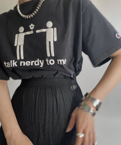 【USED】 Campion Short Sleeved T-shirt "Talk nerdy to me" /220716-037