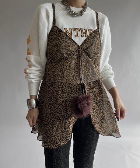 【USED】 Leopard Patterned Camisole Top/240928-017