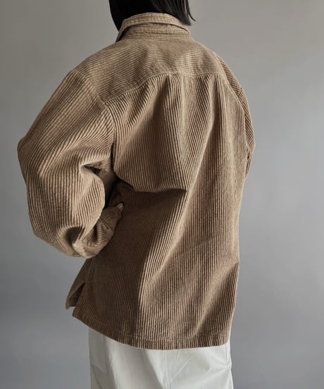 【Mashup Products】 Silk Screen Cotton 100% Corduroy Shirt/  240217-009