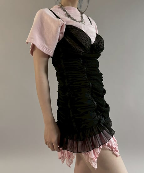 【USED】 Dot Pattern Frill Design Camisole Top/ 260307-031