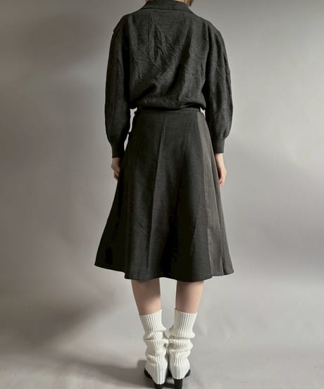 【RE;CIRCLE】 RE Suit Pleats Wrap Skirt/ 260108-010