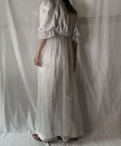 【USED】 Flower Patterned S/S Gown/210630-023