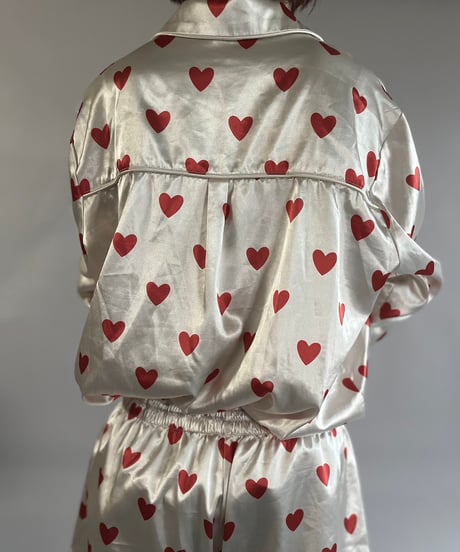 【USED】 MUMU Heart Patterned Pajama Set Up  /241109-016