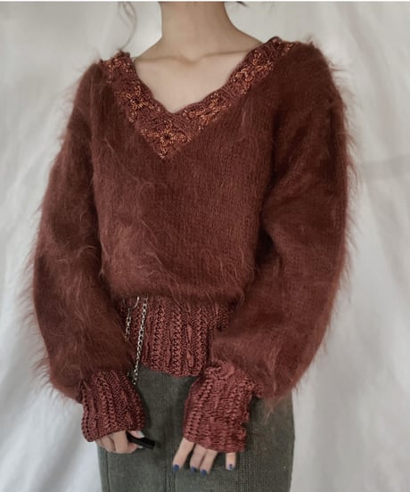 【USED】    Mohair Knit Top/211216-021