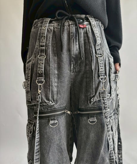 【USED】 TRIPPPRS X-Strap Paint Fog Wash Denim / 251018-009