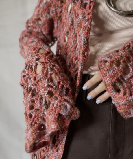 【USED】  Crochet Knit L/S Top⑧/211014-059