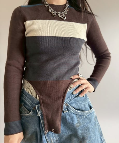 【RE;CIRCLE】 RE Rib Knit Leotard Top / 260205-020