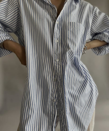【USED】 made in USA Brooks Brothers L/S Strip Shirt /230608-008