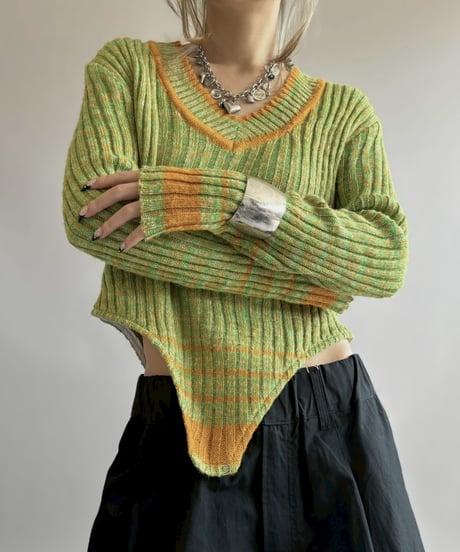 【RE;CIRCLE】 RE Rib Knit Leotard Top / 260416-014