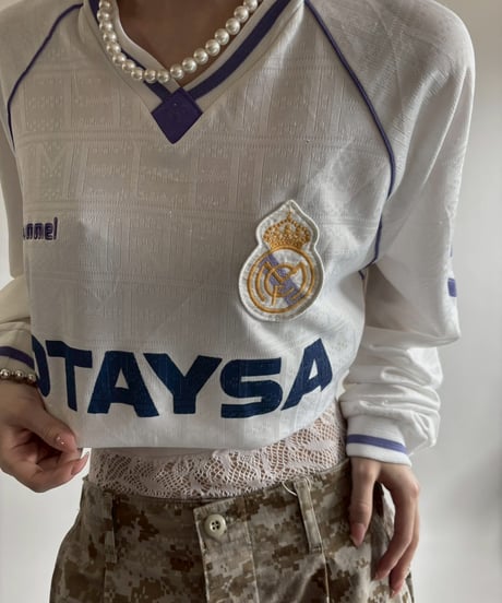 【USED】  Hummel 90's Real Madrid Soccer Shirt / 250607-018