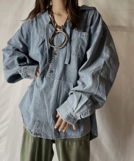 【RE;CIRCLE】 Remake Denim Mexican Parker⑤/210906-016