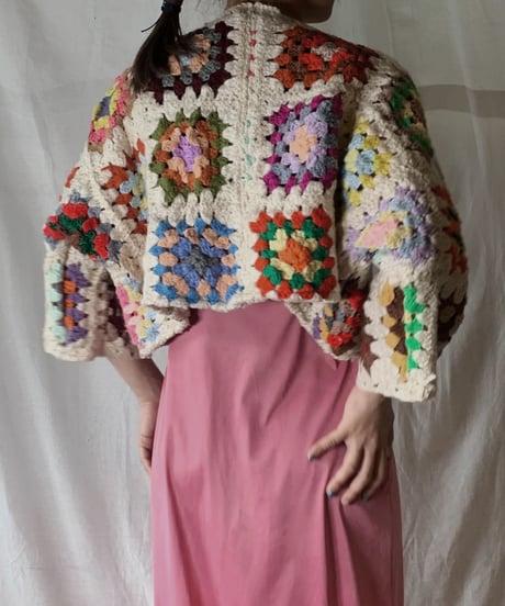 【RE;CIRCLE】 Short Sleeve Granny Knit Top② /210404-002