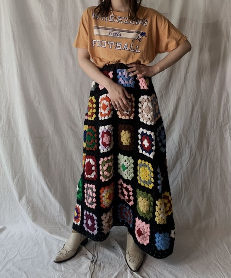 【RE;CIRCLE】 RE Granny Knit Long Skirt②/210421-014