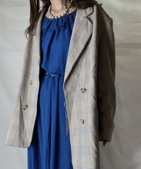 【USED】  Plaid Tailored Jacket/211014-047