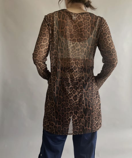 【USED】 L/S Leopard Mesh Top   / 230422-021