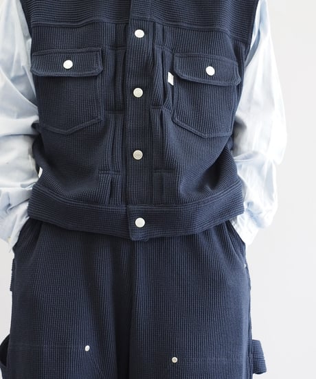 【COSMOS TEXAS】24ss Second Vest Navy / 240311-018