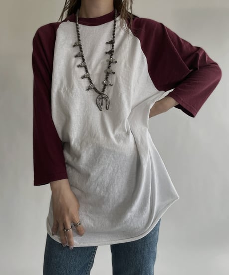 【USED】  Soffe Shirts Raglan T-shirt Wine Red / 220618-006
