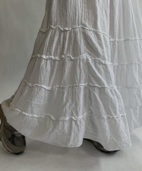【USED】 White Cotton Camisole One-piece / 220604-004