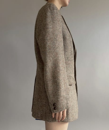 【USED】 Haris Tweed Wool Herringboon Jacket/ 260117-003