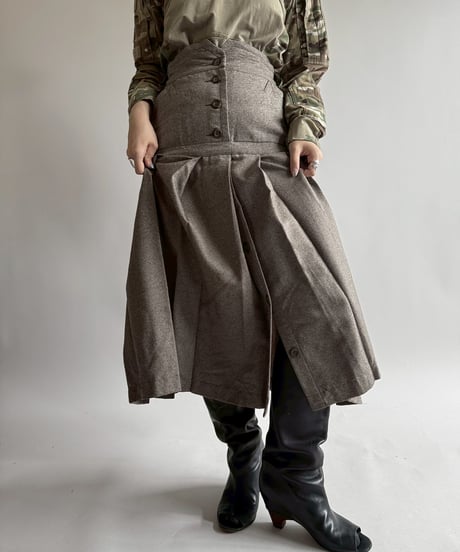 【USED】 Pleats Long Skirt  /250412-037