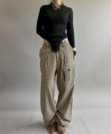 【RE;CIRCLE】 RE Rib Knit Leotard Top / 260416-005
