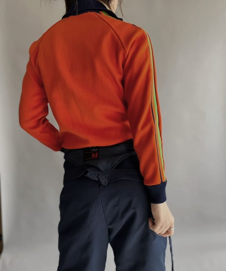 【USED】 Zip-up Line Top Orange / 230128-018