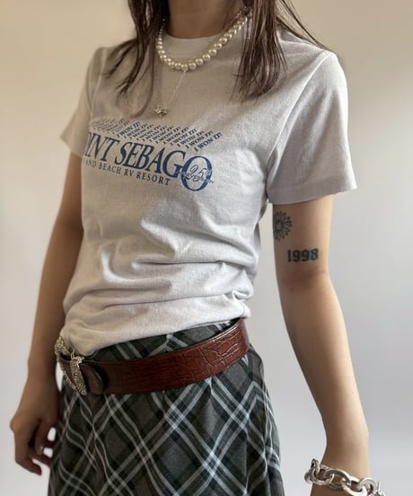 【USED】 RESIZED Made in USA 80's POINT SEBAGO T-Shirt / 250802-023
