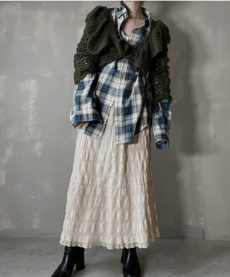 【USED】　Crochet Knit Top/ 220220-016